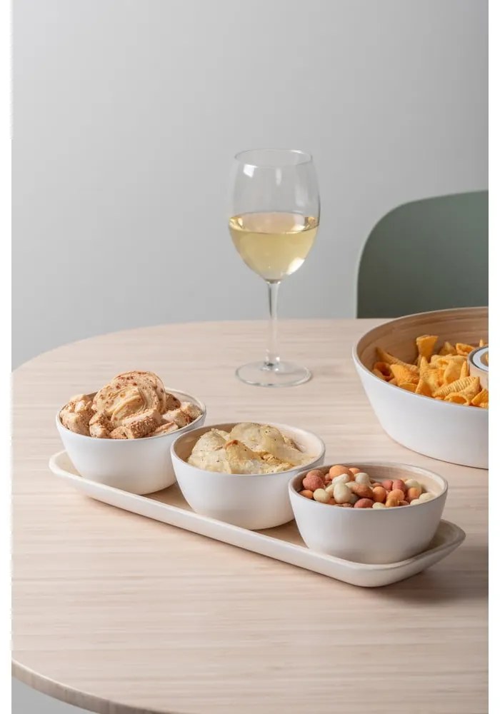 Biela bambusová servírovacia súprava Puro – PT LIVING