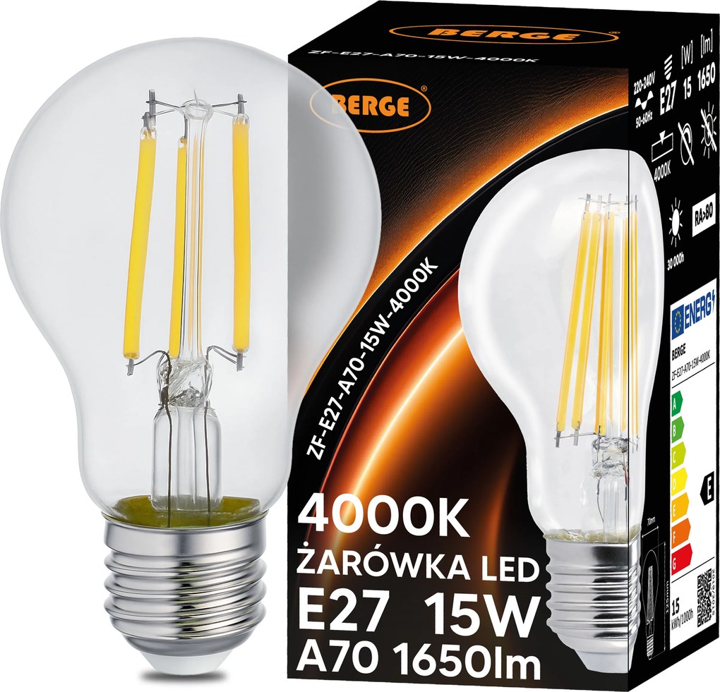 SADA 6x LED žiarovka E27 15W 1650lm 4000K - neutrálna biela