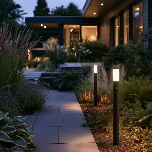 BRILAGI - Vonkajšia lampa so senzorom ELIA 1xE27/20W/230V IP44 100 cm antracit