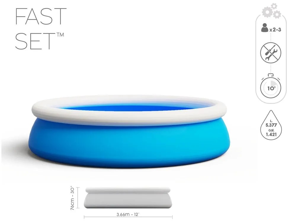 Nafukovací bazén POOL 366x76cm Bestway 57274