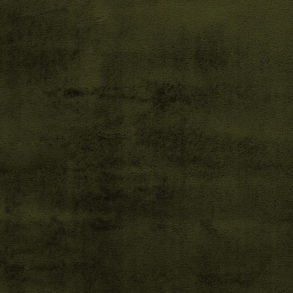 Dekorstudio Okrúhly kožušinový koberec TOPIA - tmavo zelený Priemer koberca: 160cm
