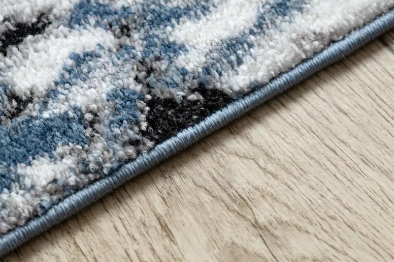 Moderný koberec COZY 8871 Marble, Mramor - Štrukturálny, dve vrstvy rúna, modrá Veľkosť: 140x190 cm