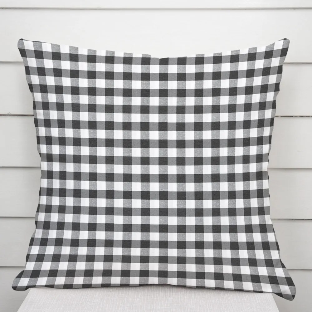 Biante Dekoračná obliečka na vankúš Rebeka RE-011 Sivo-biela kocka stredná 30 x 50 cm