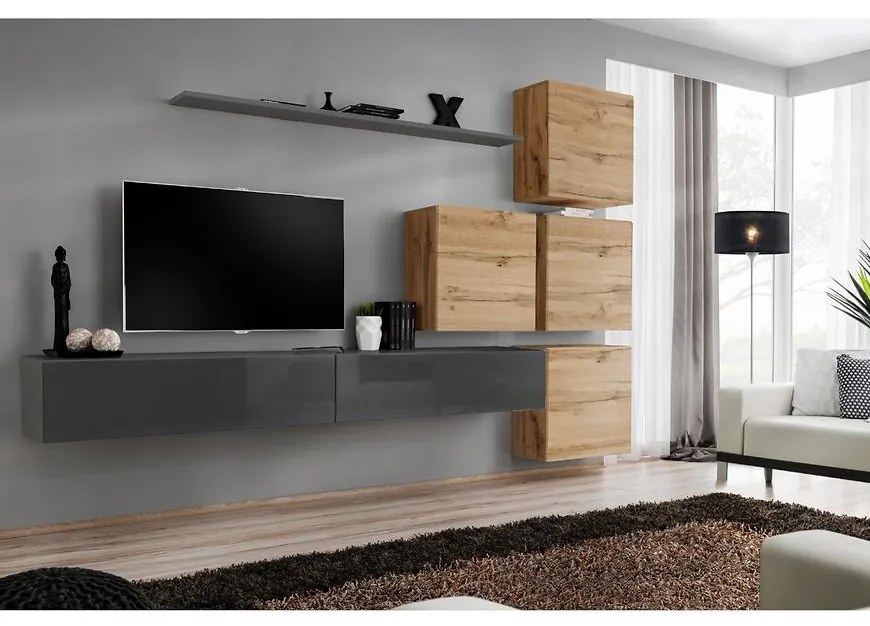 Obývacia stena Switch IX Grafit/Wotan