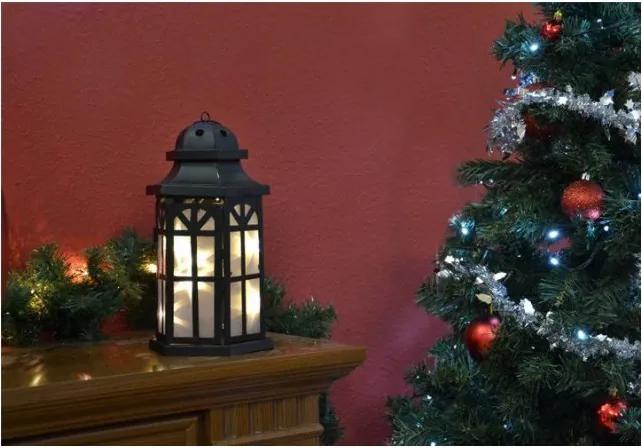 Vianočná dekorácia - holografický 3D lampáš - 30 cm, 8 LED diód