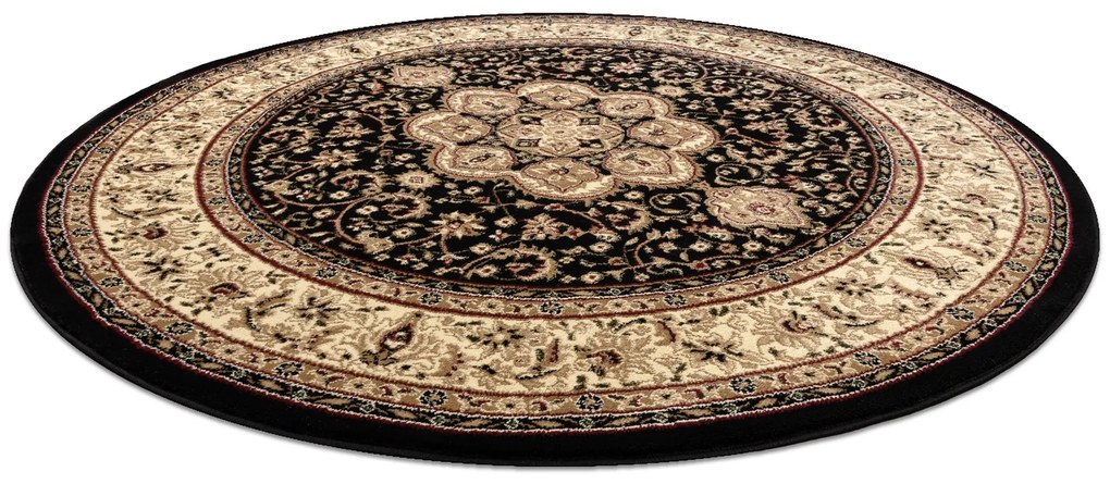 Okrúhly koberec ROYAL ADR model 521 čierny