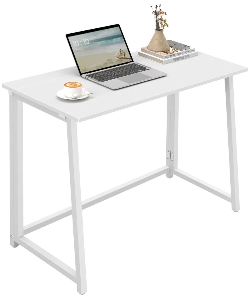 Písací stôl ZARIMO skladací 80x40 cm, biely