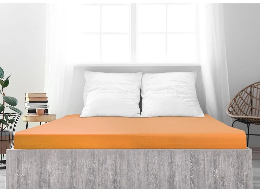 Napínacia plachta v lososovej farbe 160x200 cm – B.E.S.