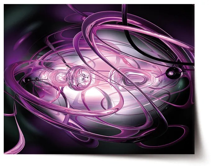 Sablio Plagát Fialová abstrakcia - 90x60 cm