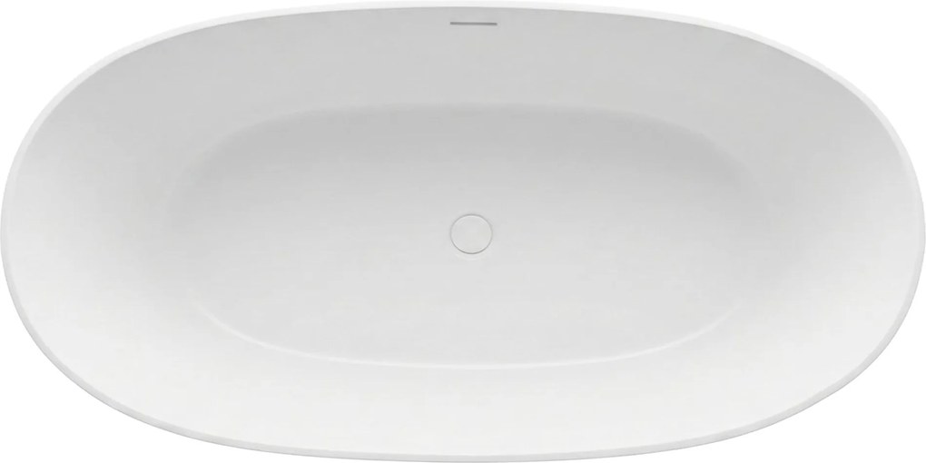 Rea Roma, voľne stojaca vaňa 170x75 cm, biela, čierny click-clack, KPL-W6128