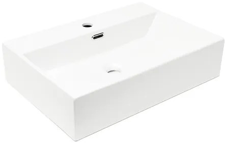 Umývadlo SAT Cube Way 60x42 cm otvor pre batériu uprostred SATCW6042, 1 ks