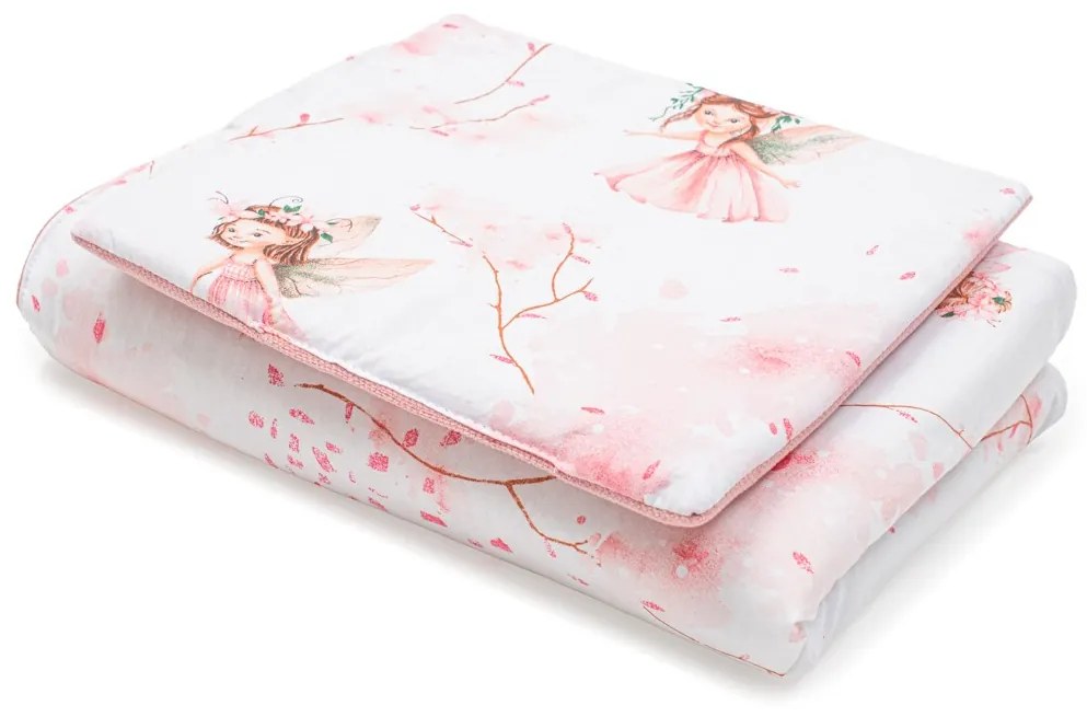 Obojstranný Set z Velvet a bavlny do kočíka New Baby Víly