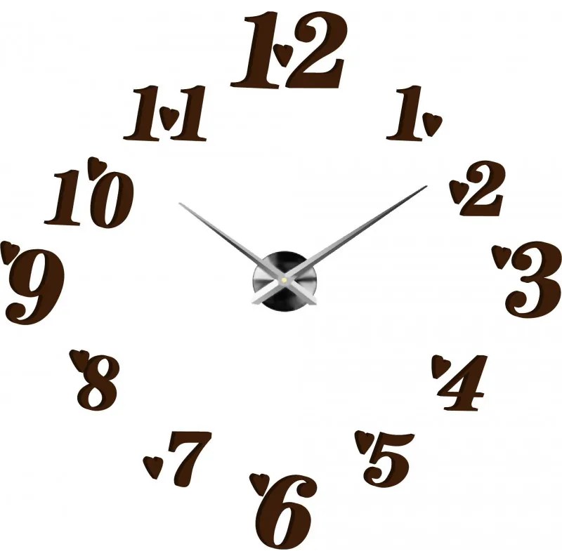 Veľké nalepovacie hodiny na stenu srdiečka I SENTOP 12S004+ srdiečka