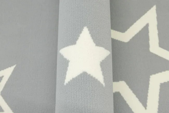 Koberec LUNA 533744/89944 hviezdy, sivý / krémový