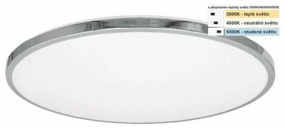 Top Light -LED Kúpeľ. stropné svietidlo SILVER LED/24W/230V IP44 pr. 39 cm chróm