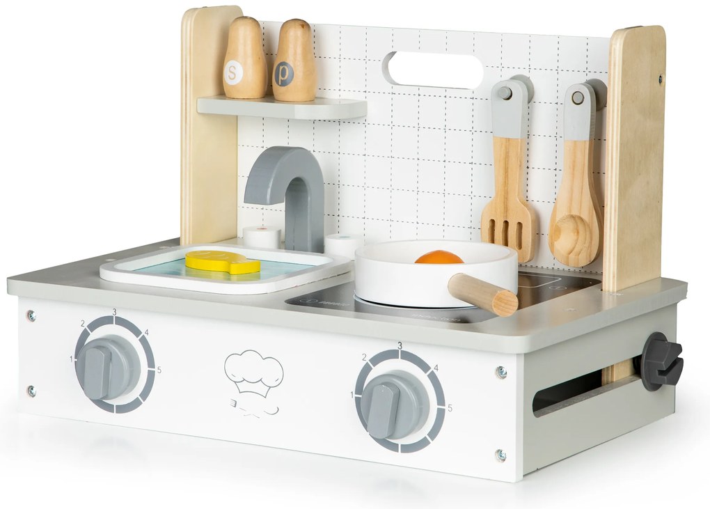 Drevený sporák s príslušenstvom mini kuchyňa ECOTOYS