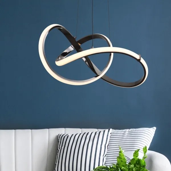 Zuma Line MD9717-1-3BCD - LED Luster na lanku INDIGO LED/44W/230V čierna