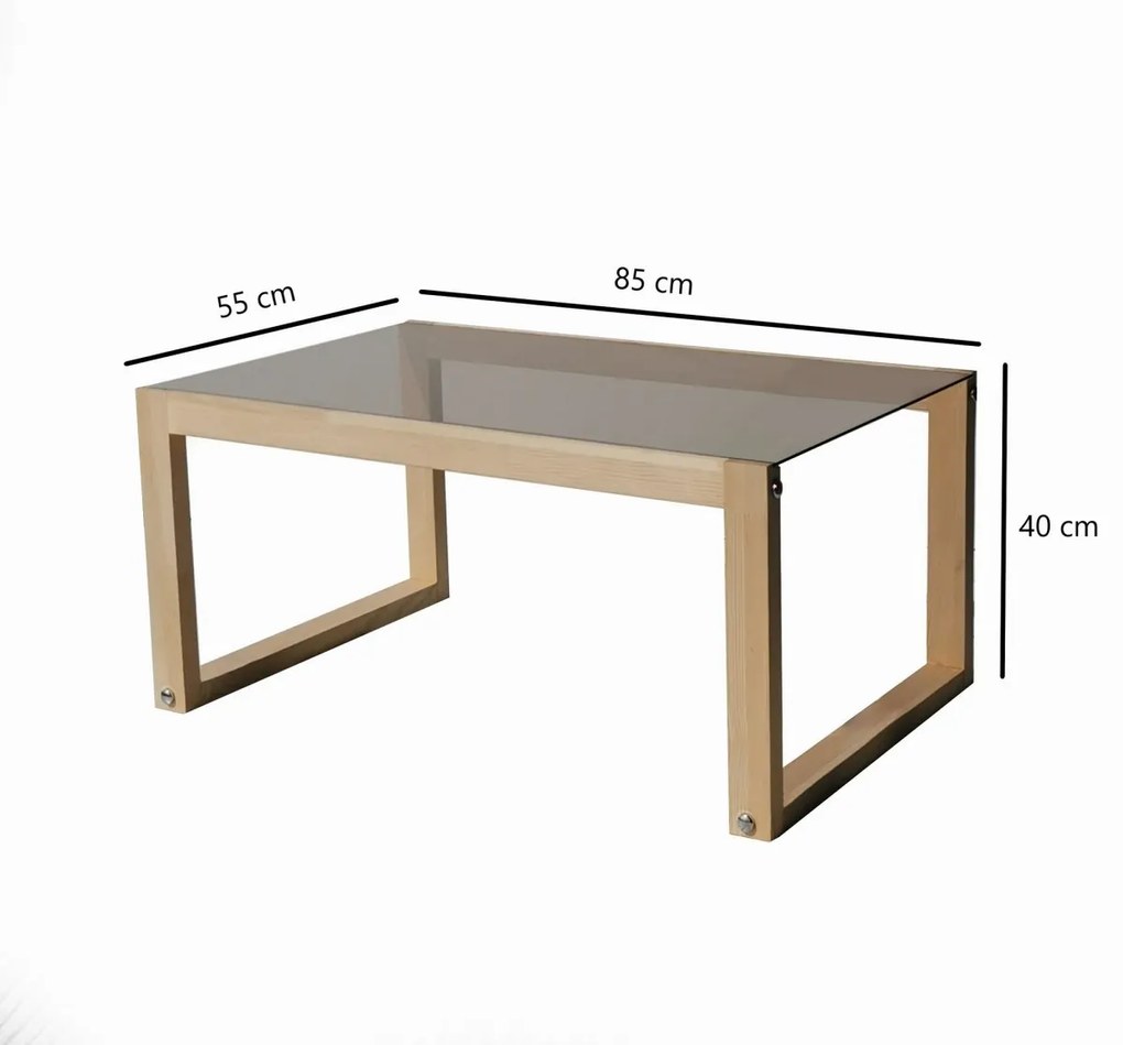 Konferenčný stolík Via 85 cm hnedý