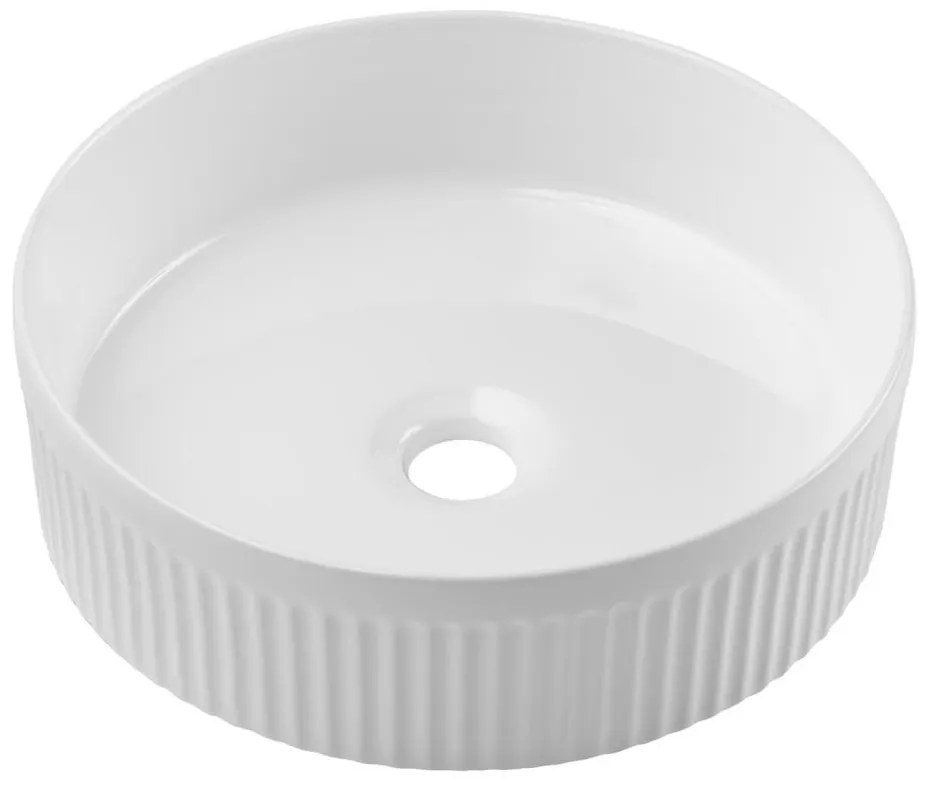 COMAD BEYOND 2 WHITE (E-6565) - Umývadlo na dosku BEYOND pr. 36 cm, lesklá biela