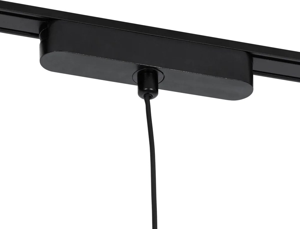 Moderné čierne závesné svietidlo pre 1-fázový koľajnicový systém vrátane LED - Magnetic Lance