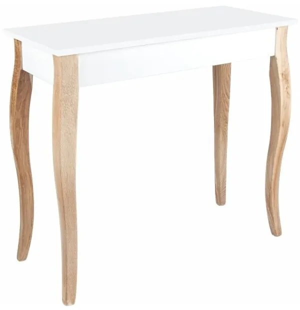 Biely toaletný stolík so zrkadlom Ragaba Dressing Table, dĺžka 85 cm