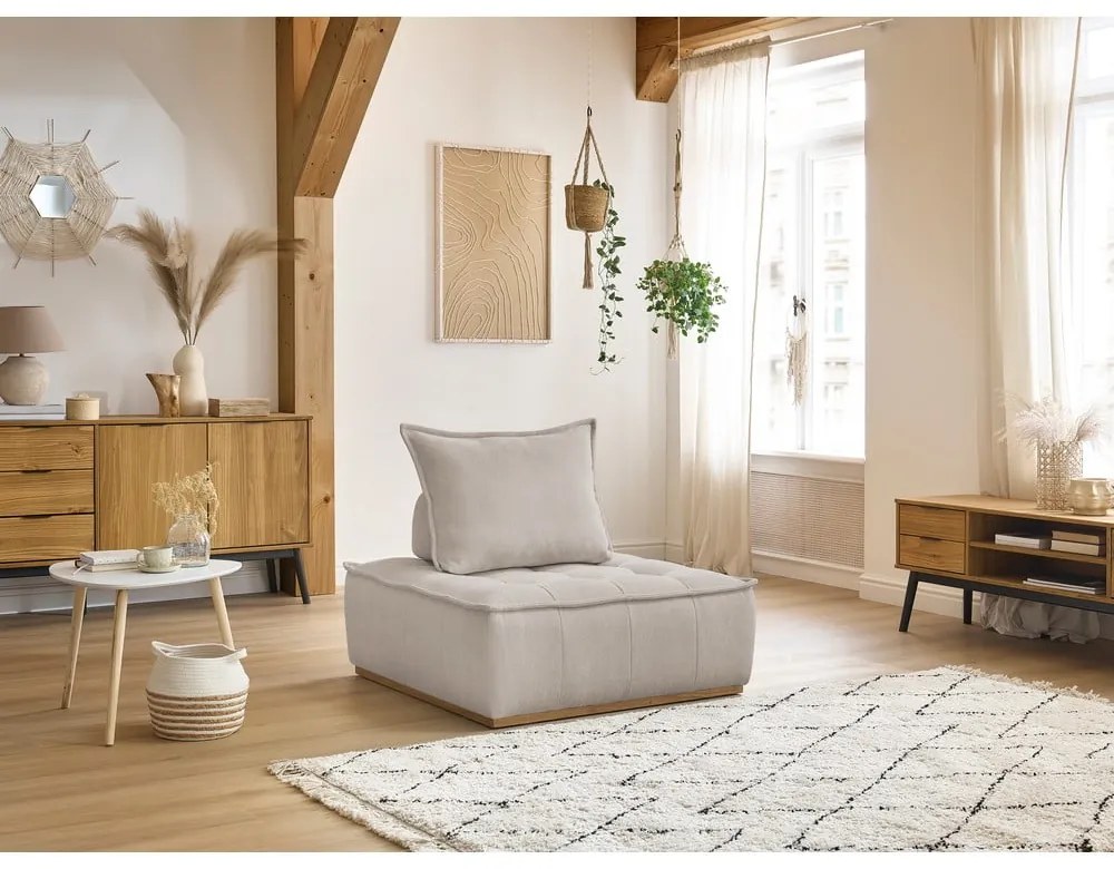 Béžové ženilkové kreslo Elisa – Bobochic Paris