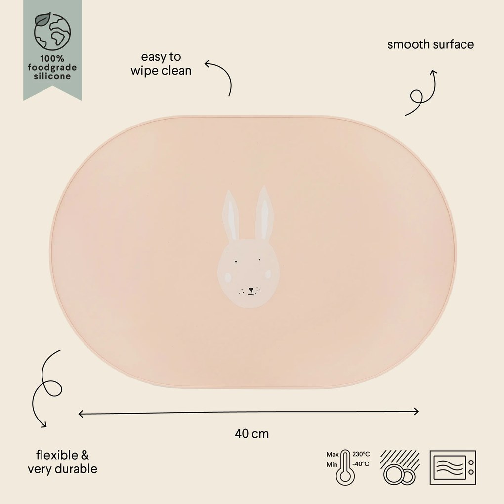 Detské silikónové prestieranie Mrs. Rabbit