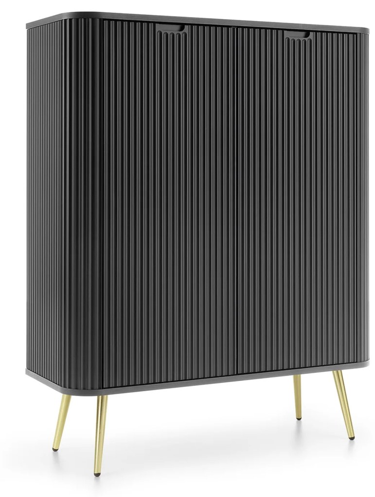 Komoda Zova 103 cm čierna/zlatá