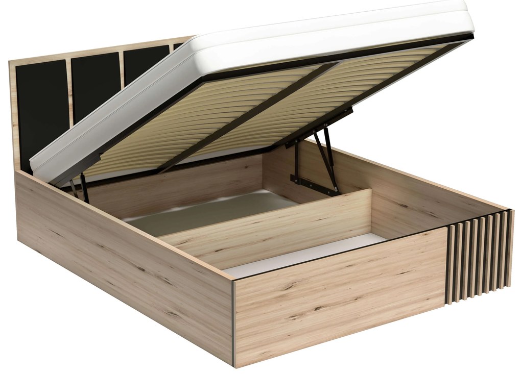 Manželská posteľ 180 cm Claudi 16 (s roštom) (dub artisan). Vlastná spoľahlivá doprava až k Vám domov. 1055501