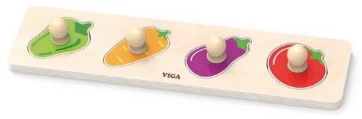 Viga Drevené puzzle zelenina Viga