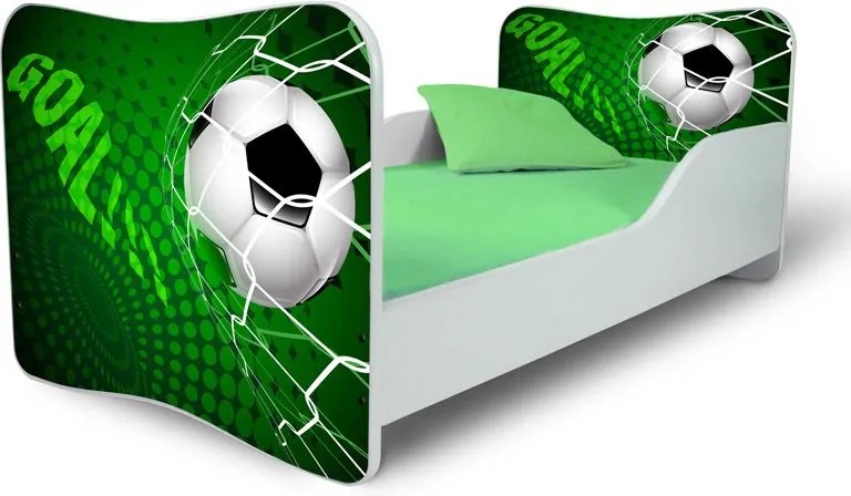 MAXMAX Detská posteľ FUTBAL zelená + matrac ZADARMO