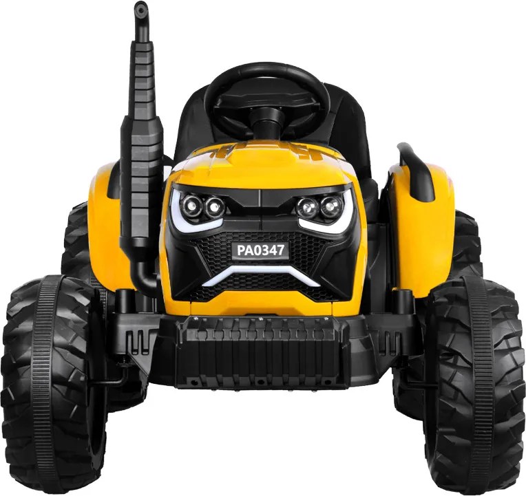 JOKOMISIADA Akumulátorový traktor s prívesom a sklopnou korbou PA0347 žltý