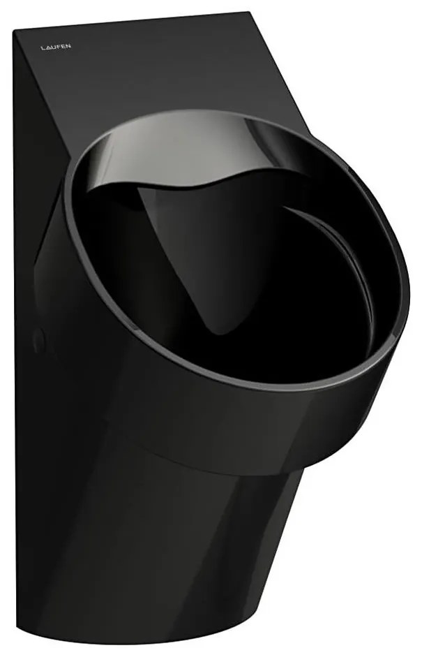 LAUFEN H8402860200001-Pisoár so senzorom VAL 230V, zadné pripojenie, zadný odpad, lesklá čierna