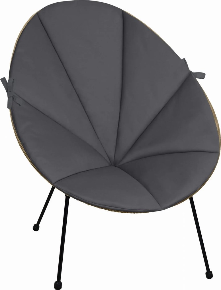 Podsedák do záhradného kresla ACAPULCO 91x72 cm - grafitový