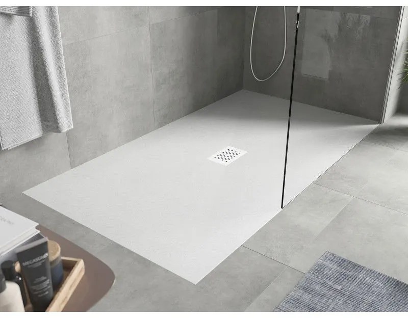 Mexen Hugo, obdĺžniková sprchová vanička SMC 200 x 100 cm, biela, biela krytka, 42101020-W
