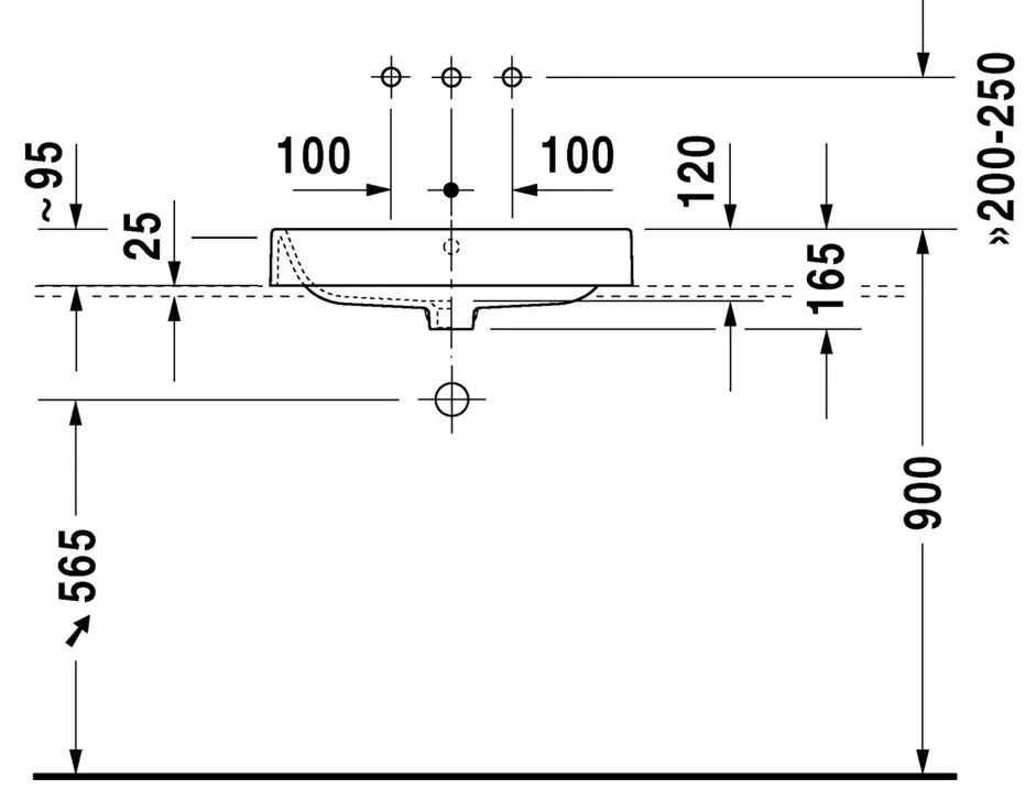 Duravit Happy D.2 - Umývadlová misa 600x400 mm, s prepadom, biela 2314600000