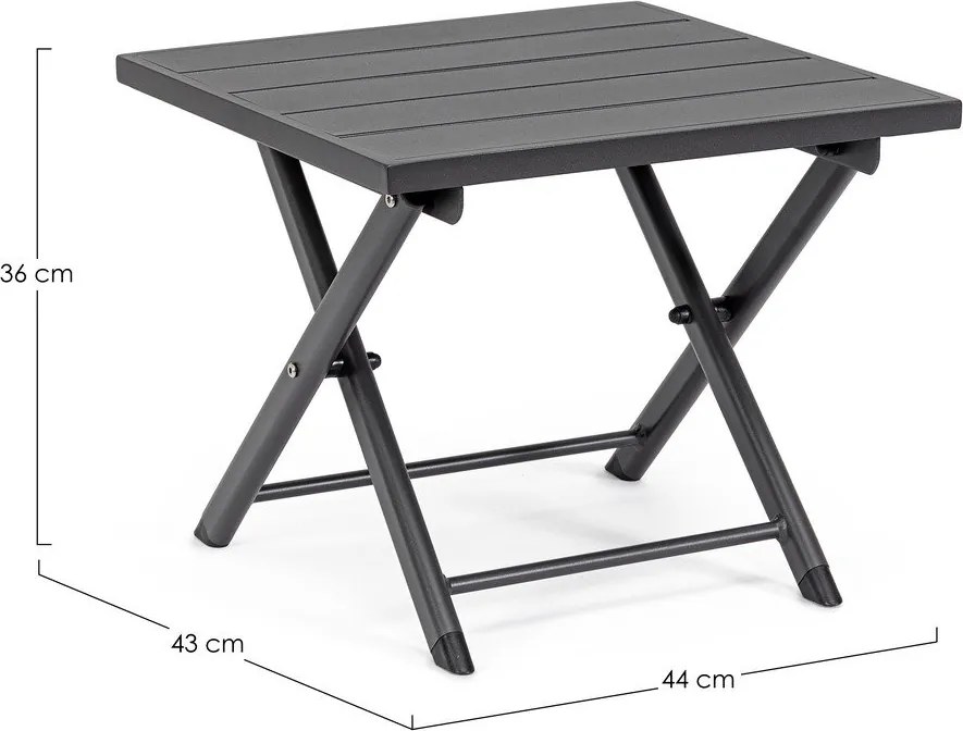 Hliníkový záhradný konferenčný stolík 43x44 cm Taylor – Bizzotto