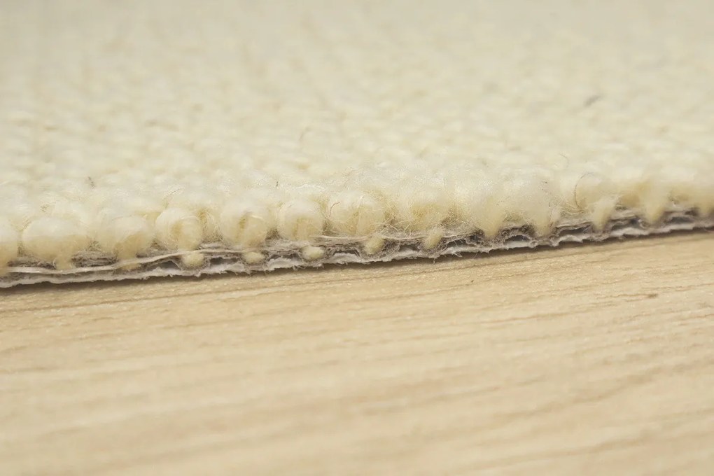 Koberec metráž Alfawool 86 biely, na mieru, šíře 4m,5m, béžová, ab (mriežka), obývacia izba, Avanti