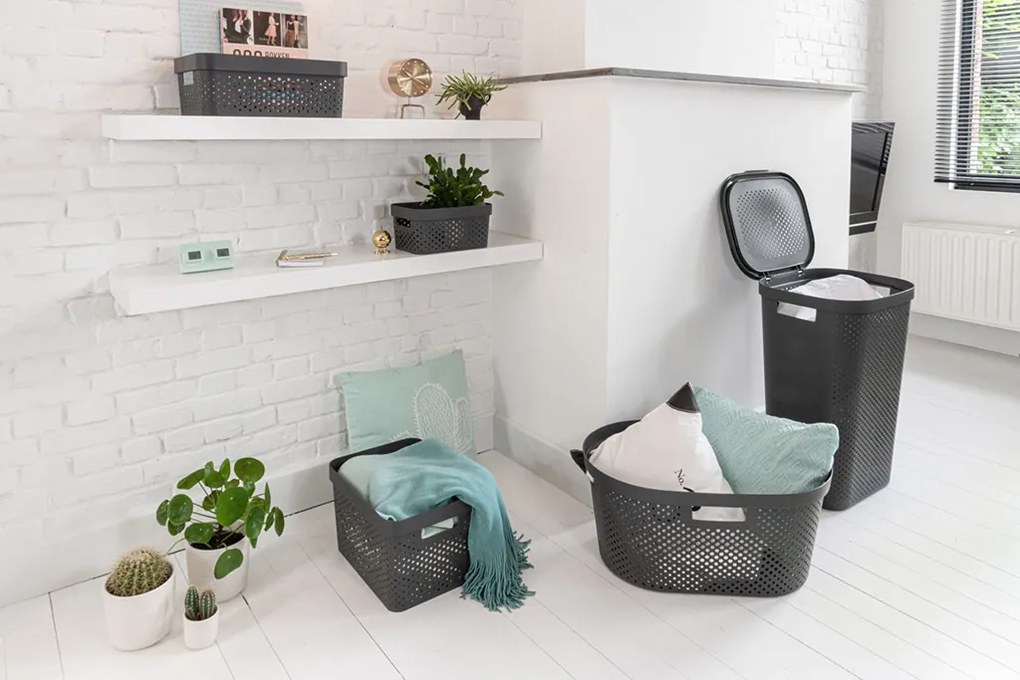 CURVER INFINITY 4,5L Úložný box 26 x 18 x 12 cm, recyklovaný plast, tmavo sivý 04747-G43