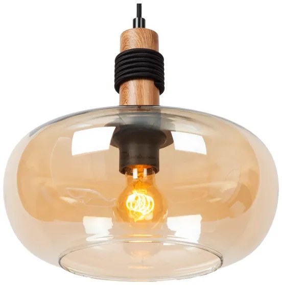 Lucide 45408/30/62 - Luster na lanku ILONA 1xE27/40W/230V pr. 30 cm čierna/béžová