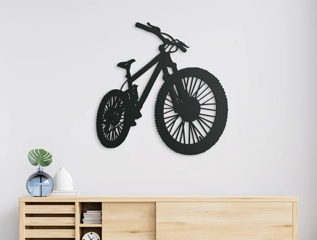 drevko Obraz Detail bicykla Rozmer obrazu: 44,5 x 44,5 cm, Farba dekorácie: Čierna