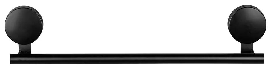 Čierny nástenný držiak na uteráky Wenko Static-Loc® Pavia, šírka 40 cm