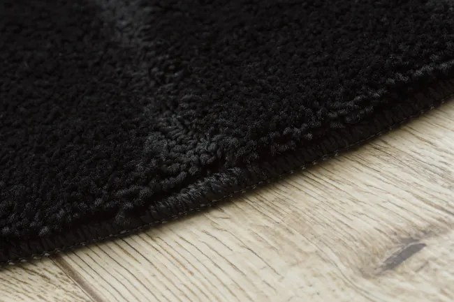 Kúpeľňový koberček SUPREME STONES kamienky, čierny kruh