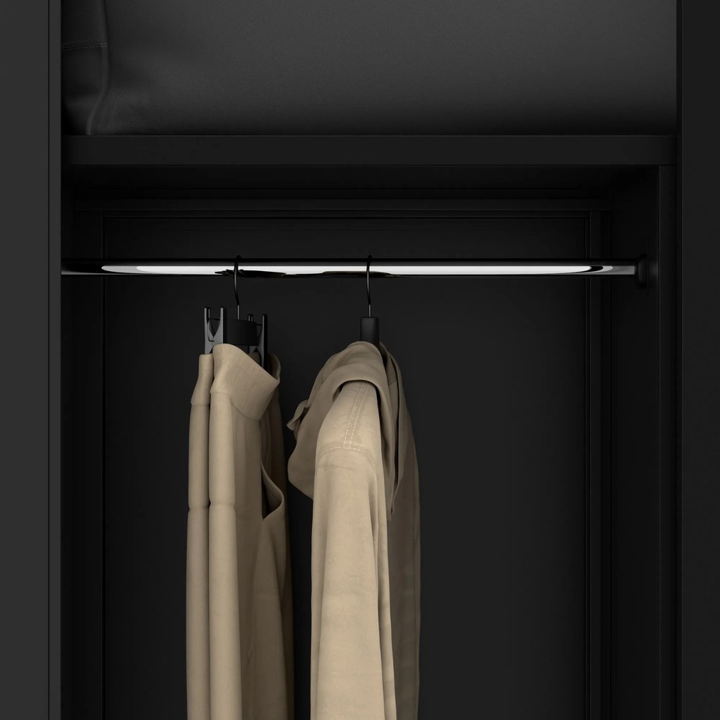 Hospodárska skriňa uzamykateľná čierna DAWID H2200 900 x 2200 x 450 mm