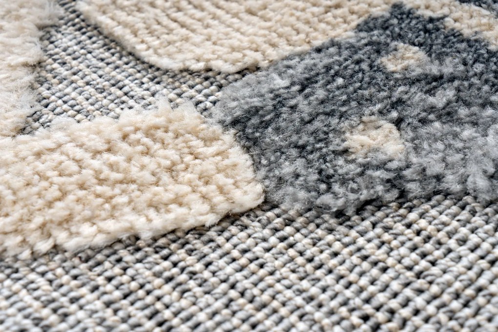 Obsession, Detský kusový koberec My Fano 393 Rast kruh, 133x133 (priemer) kruh, šedá, detská izba