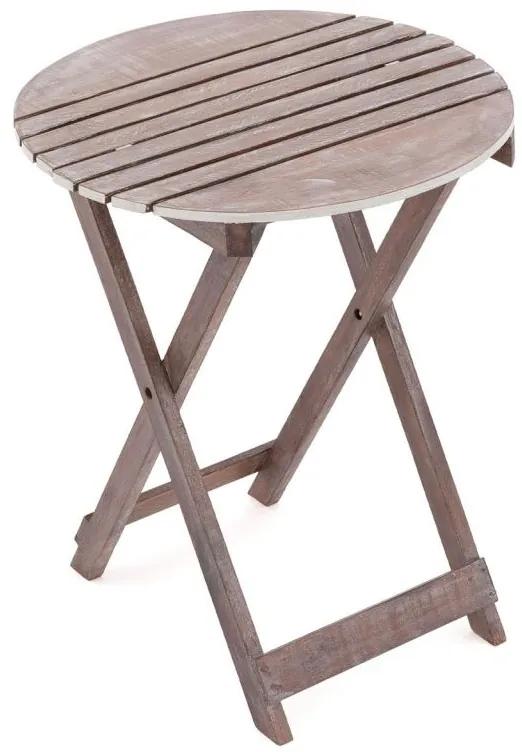 Divero 75650 Záhradný sklopný stolík okrúhly, 60 cm