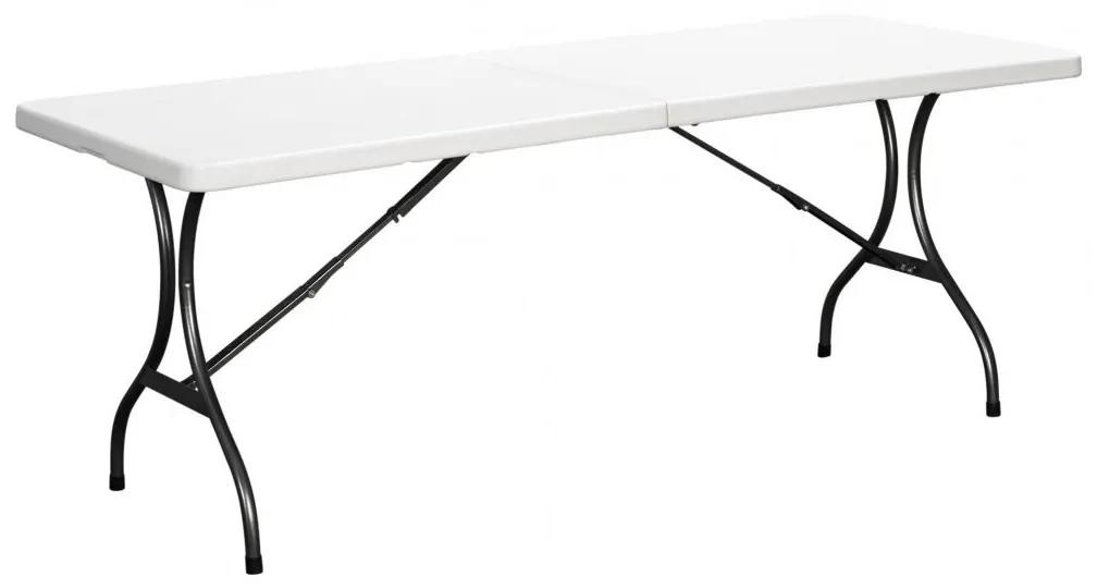 Záhradný cateringový stôl, skladací - biely, 240×70 cm | ZK-240