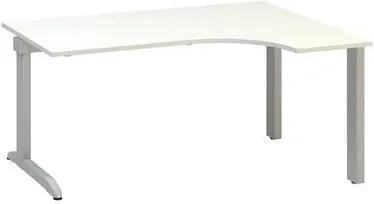 Ergo kancelársky stôl Alfa 300, 180 x 120 x 74,2 cm, pravé vyhotovenie, dezén biela, RAL9022