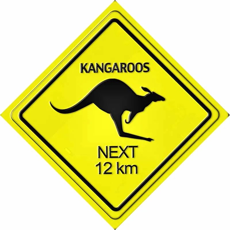 Ceduľa Kangaroos Next 12km