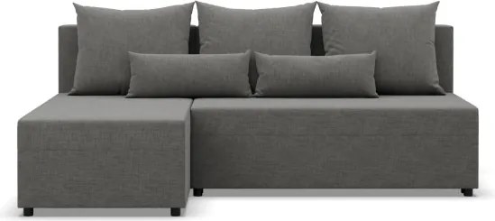 Rohová rozkladacia sedačka FERMO Lux tmavosivá